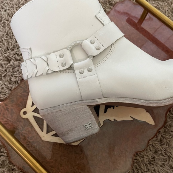 Sam Edelman Riker booties in white leather size 7.5 - Picture 8 of 13